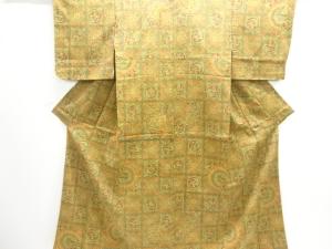 未使用品　花鳥更紗模様小紋着物